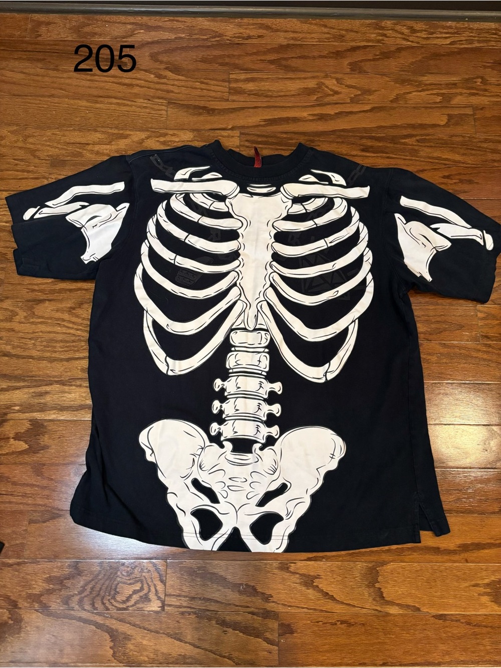 Raw Blue black skeleton tee